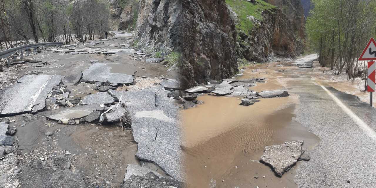 Tunceli’de Munzur Çayı Taştı: Ovacık Yolu Trafiğe Kapatıldı